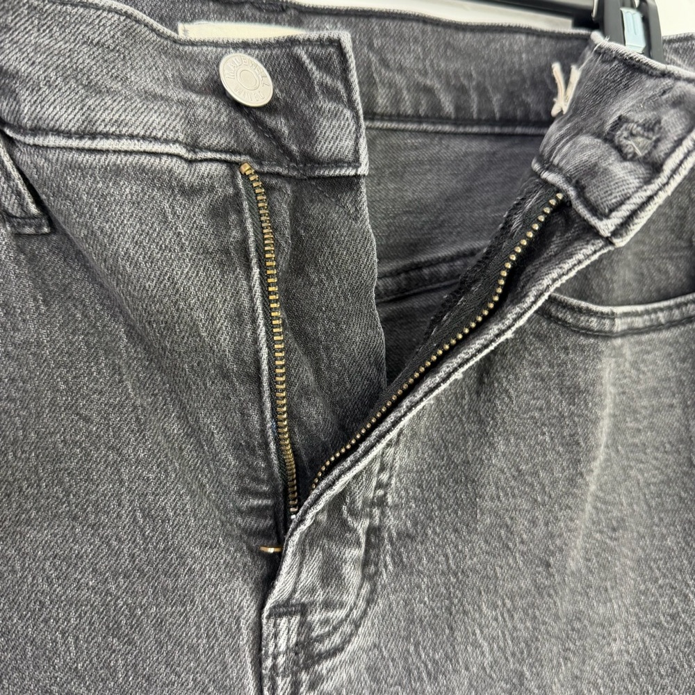 Madewell‎ The Perfect Vintage Jean Size 25 Black Denim Raw Hem - Picture 3 of 8